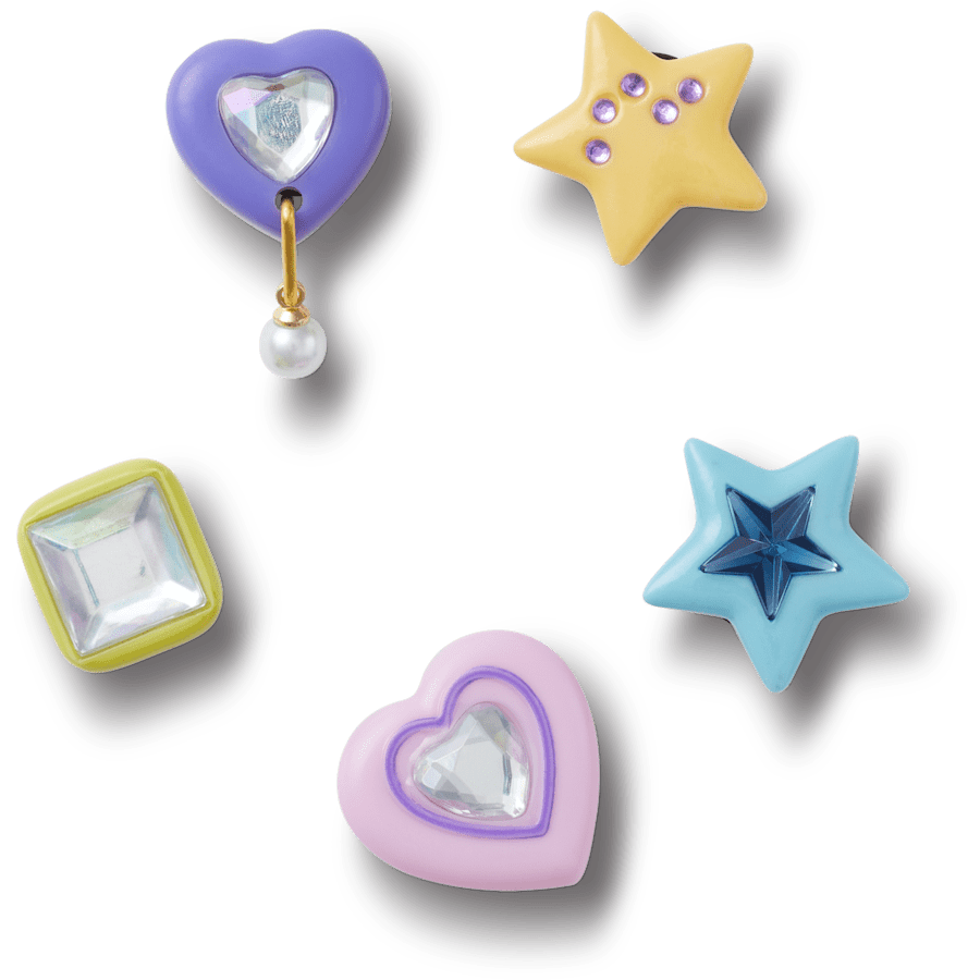 Dazzling Gems 5 Pack - Zubehöransicht - Jibbitz Charms
