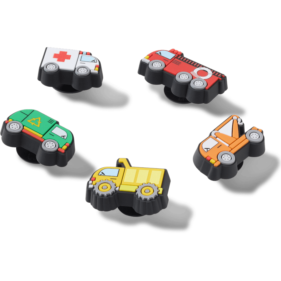  Tiny Work Trucks 5 Pack - charms on shoes - Jibbitz