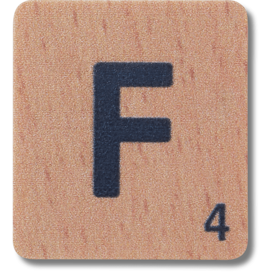 Scrabble F - vue accessoire - Jibbitz Charms
