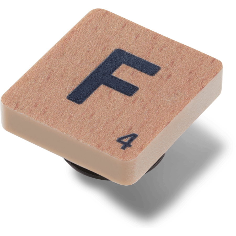 Scrabble F - angle personnalisé - Jibbitz Charms