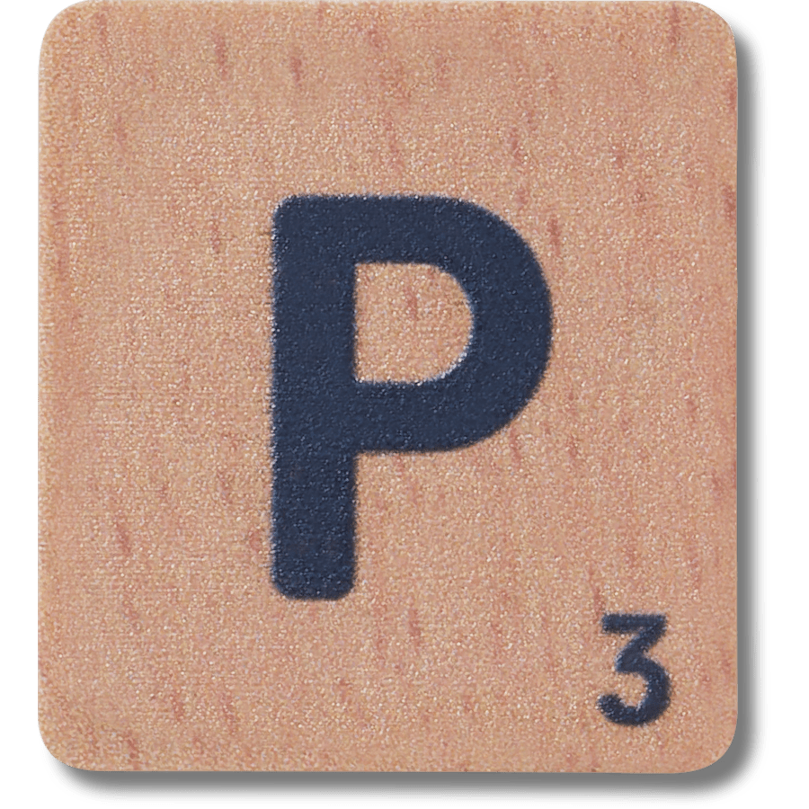 Scrabble P - charm view - Jibbitz Charms