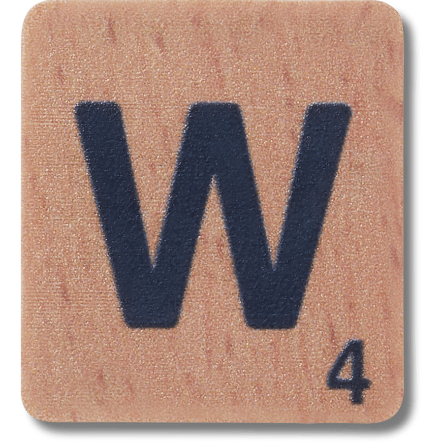 Scrabble W - charm view - Jibbitz Charms