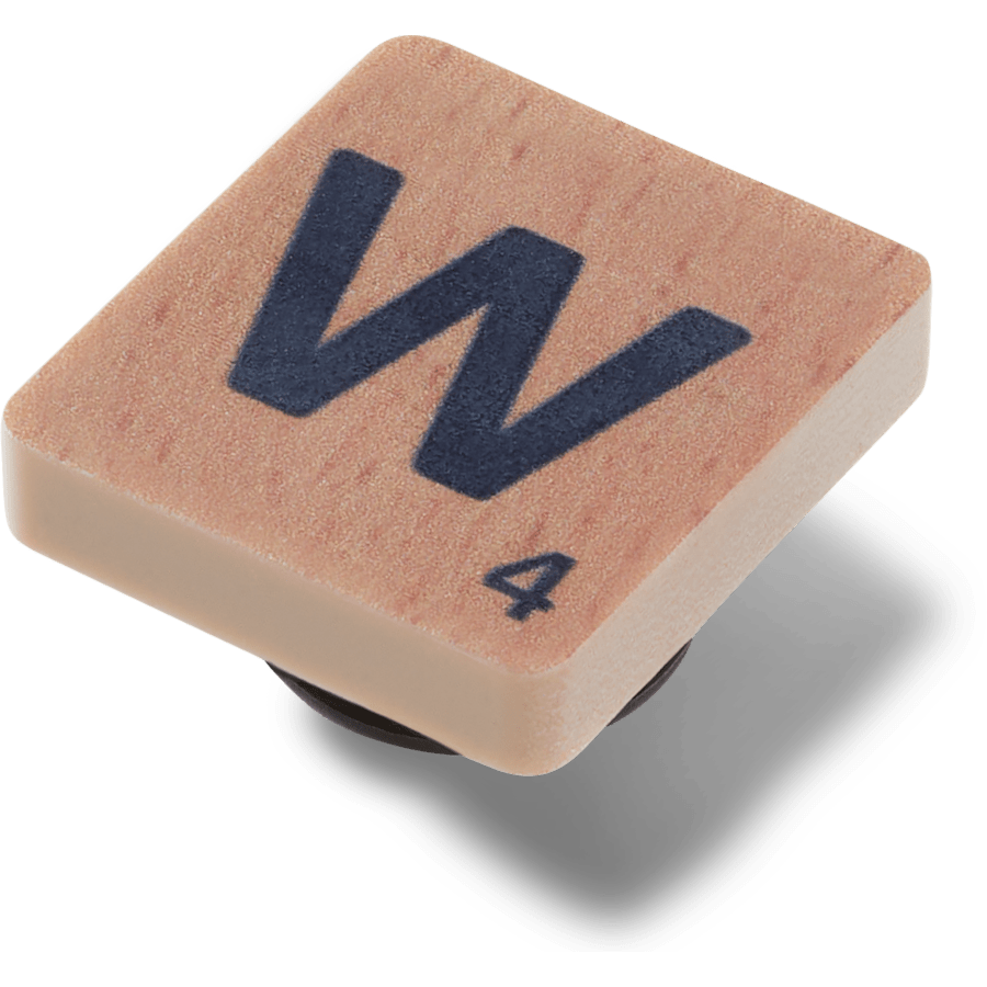 Scrabble W - Custom Angle - Jibbitz Charms