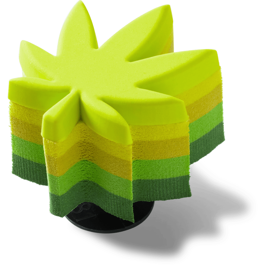  Stacked Hemp Leaf - charm view - Jibbitz