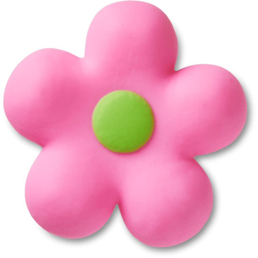  Retro Pink Flower - charm view - Jibbitz