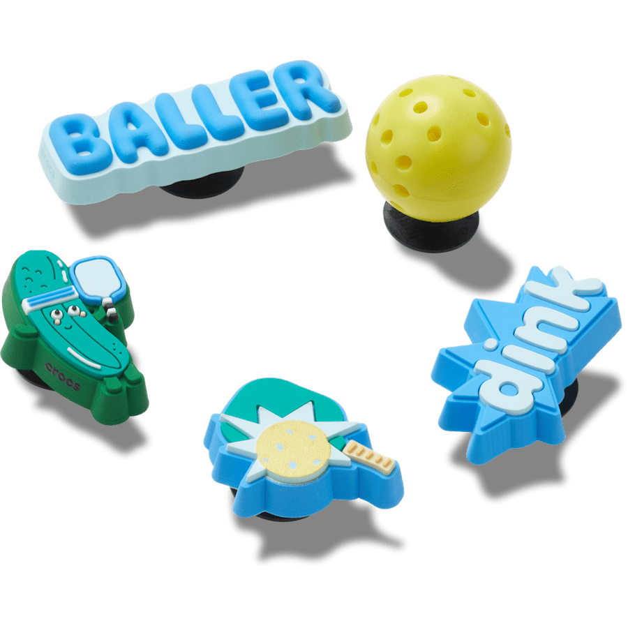  Pickle Ball 5 Pack - charms on shoes - Jibbitz
