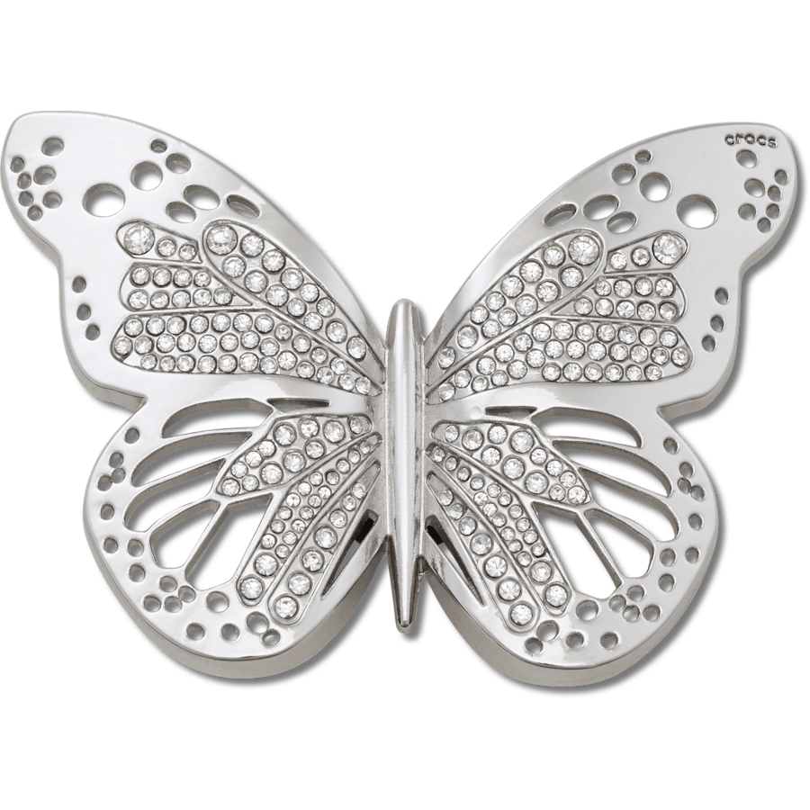  Silver Cutout Butterfly - charm view - Jibbitz