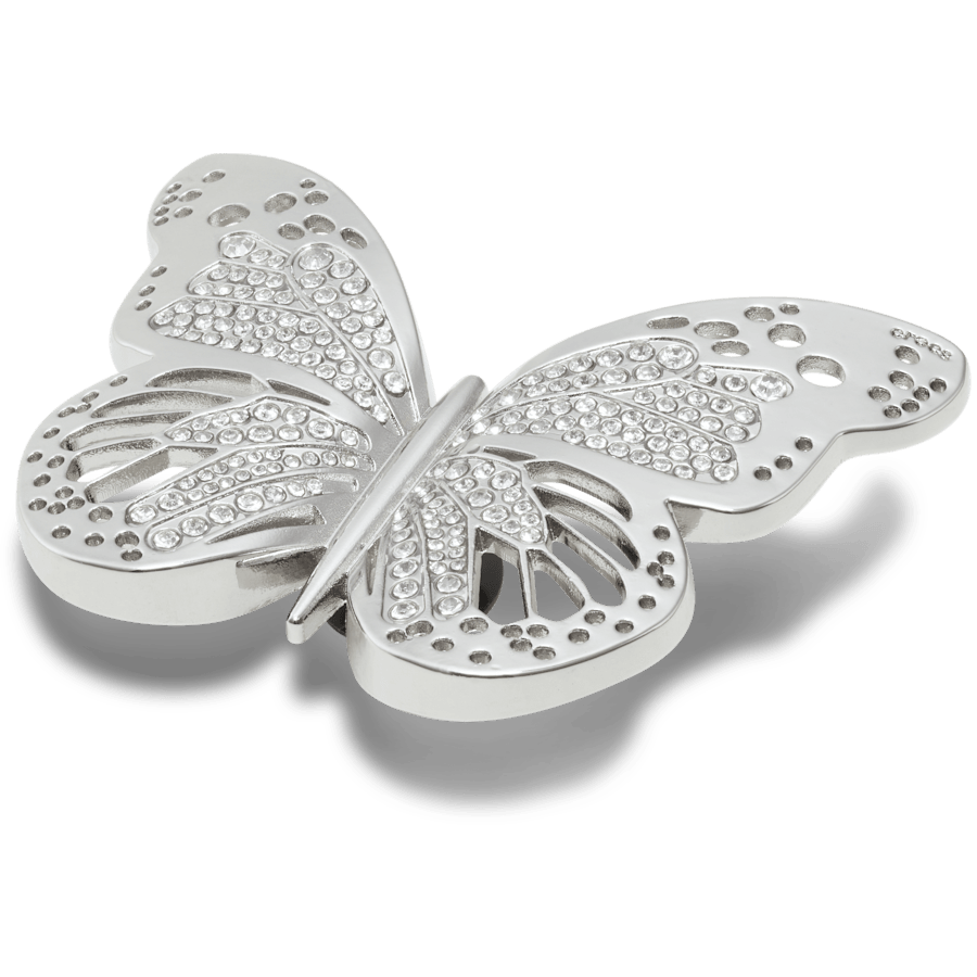  Silver Cutout Butterfly - charms on shoes - Jibbitz