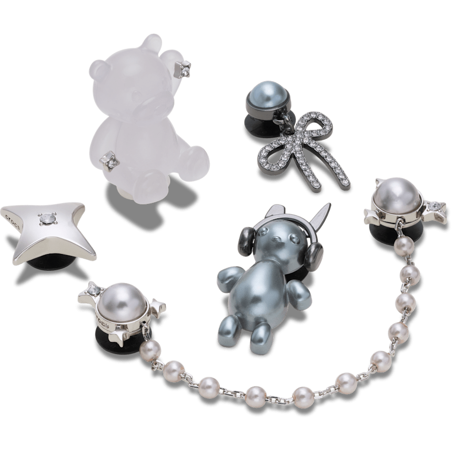 Silver Cute Punk 5 Pack - mukautettu kulma - Jibbitz Charms