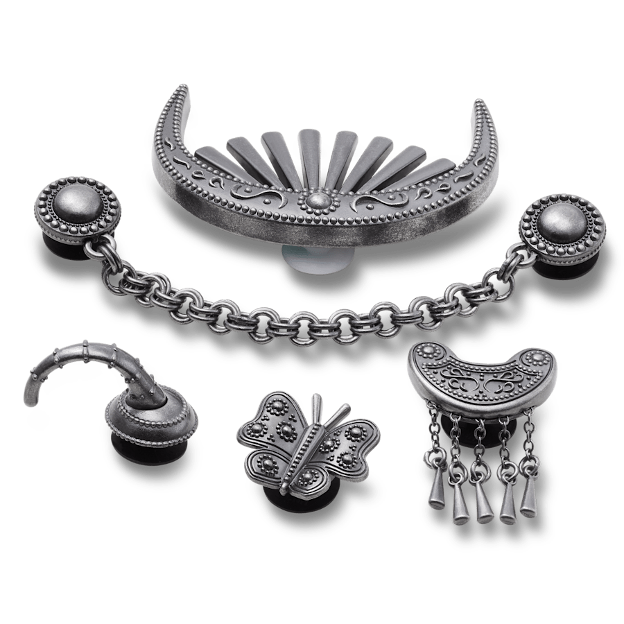 Silver Metal Mix 5 Pack - angle personnalisé - Jibbitz Charms