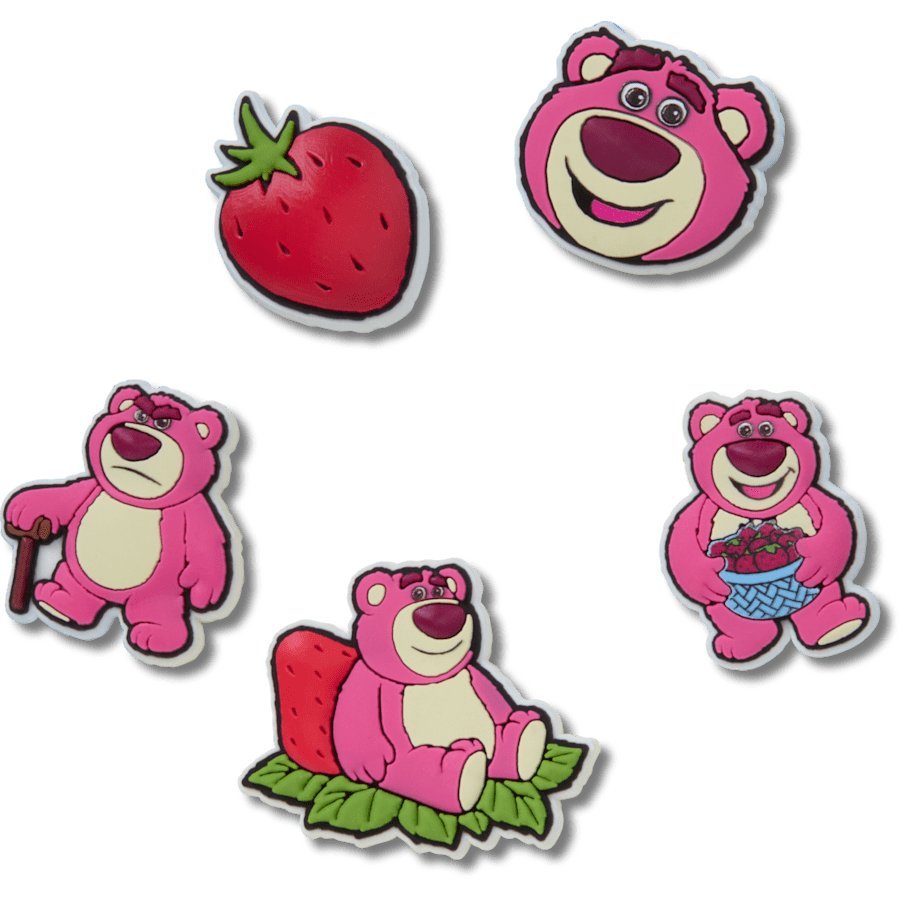 Ensemble de 5 breloques Pixar Lotso - vue accessoire - Jibbitz Charms
