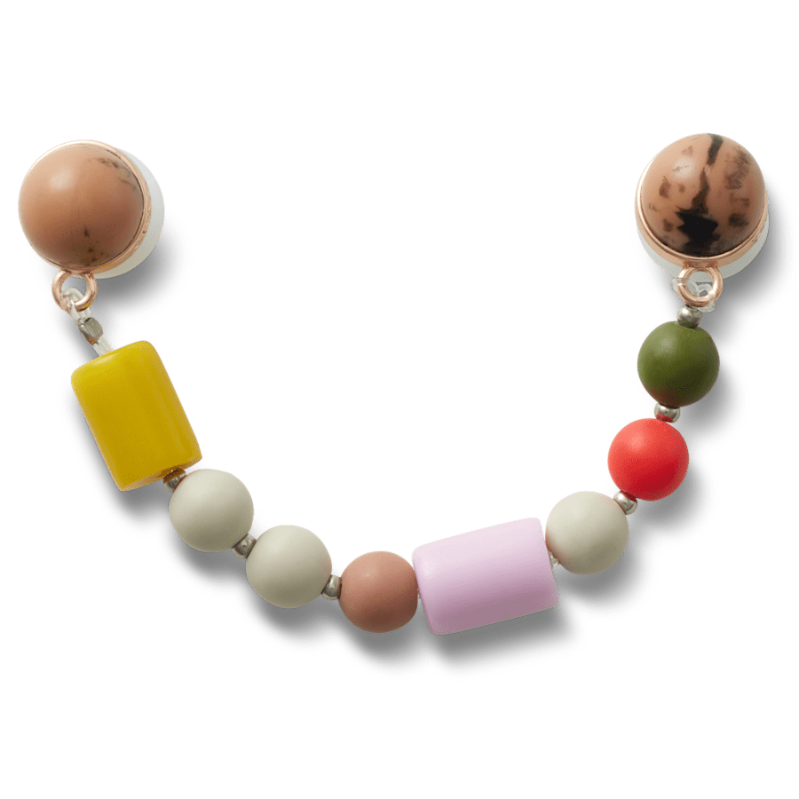Chaîne perlée artisanale - vue accessoire - Jibbitz Charms