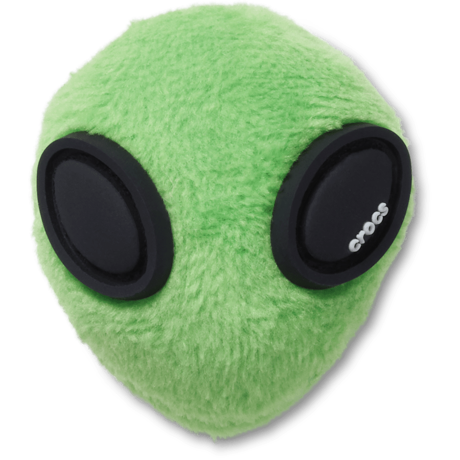 Alien vert pelucheux - vue accessoire - Jibbitz Charms