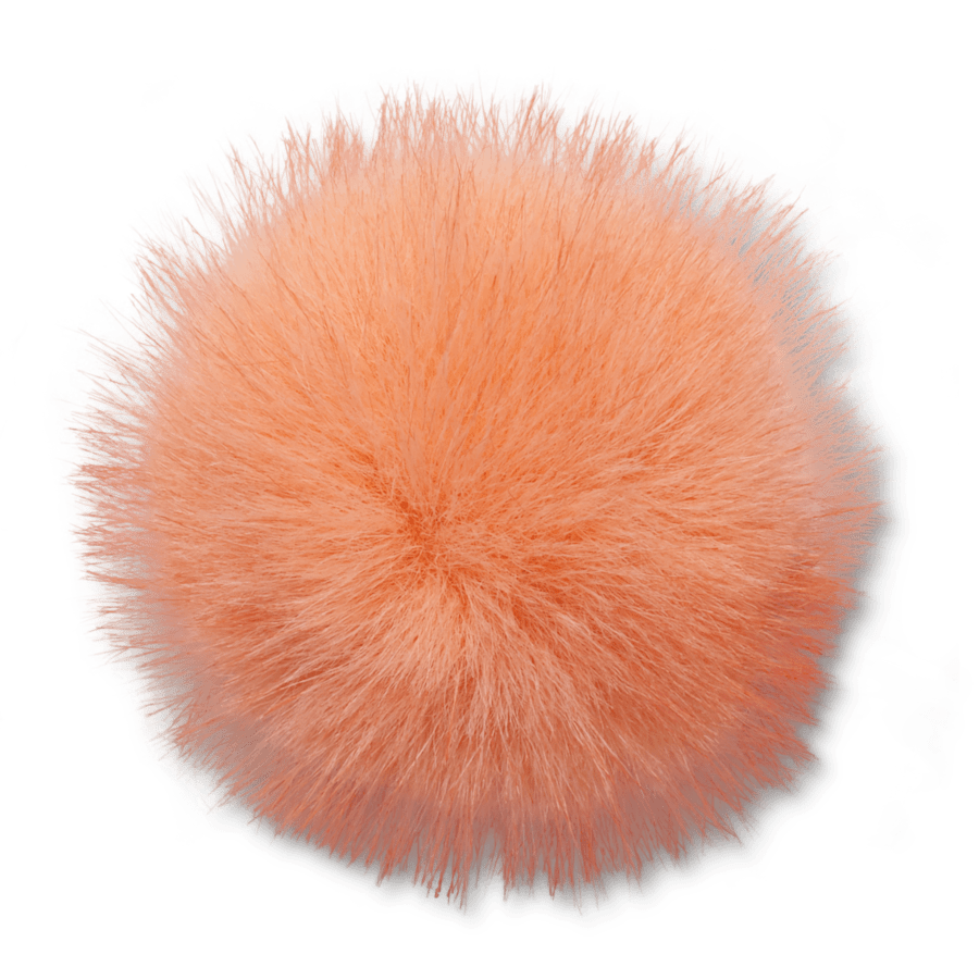 Orange Long Hair Puff - Charm view - Jibbitz Charms