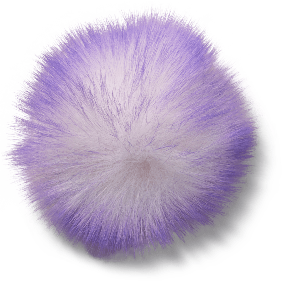 Purple Long Hair Puff - Charm view - Jibbitz Charms