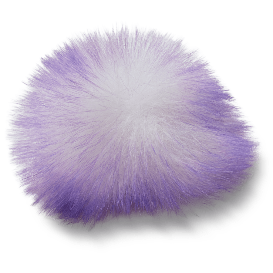 Purple Long Hair Puff - Custom Angle - Jibbitz Charms