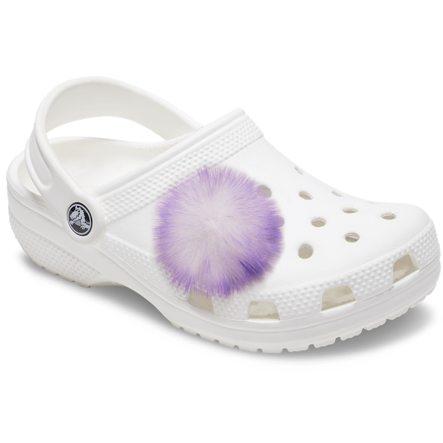 Purple Long Hair Puff - Charm on shoes - Jibbitz Charms