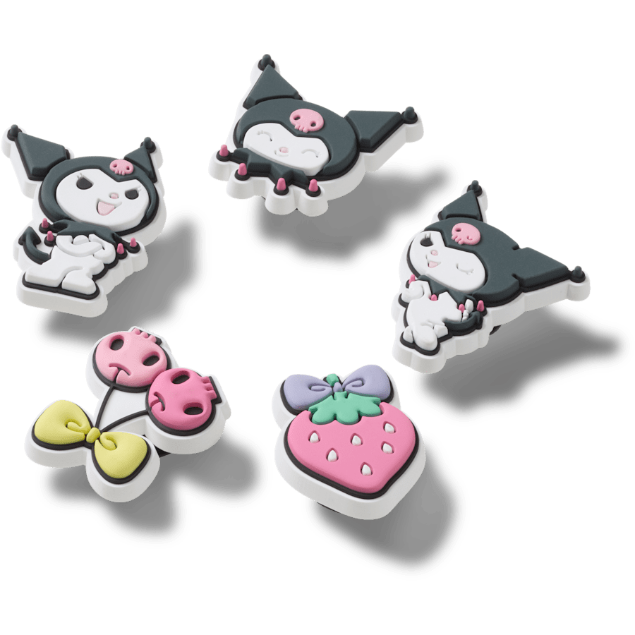 Ensemble de 5 breloques Sanrio Kuromi - Angle personnalisé - Jibbitz Charms