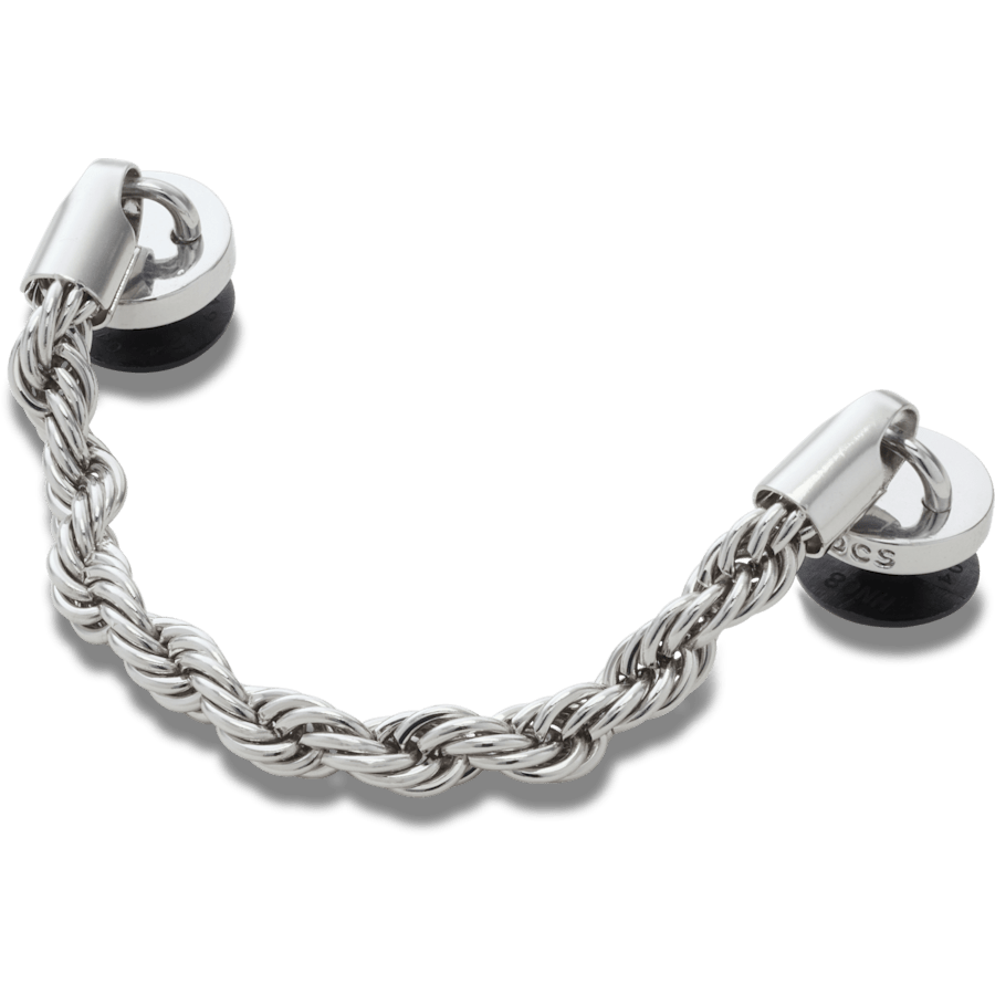  Silver Twisted Chain - charms on shoes - Jibbitz