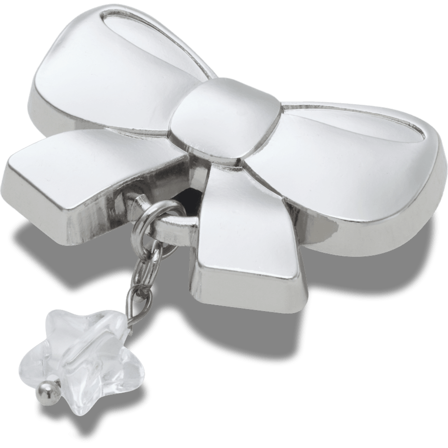 Indie Silver Bow Dangle - angle personnalisé - Jibbitz Charms