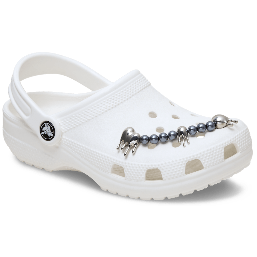 Pearl Melted Silver Chain - charm-on-shoes - Jibbitz Charms