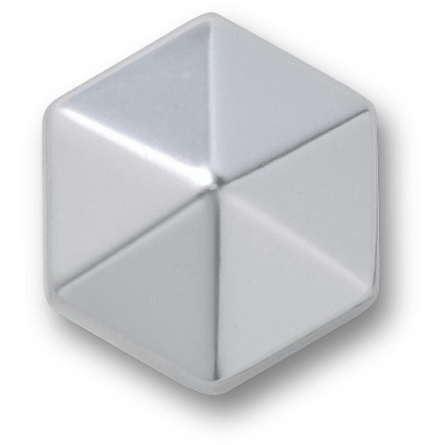 Silver Hexagon Stud - vue accessoire - Jibbitz Charms