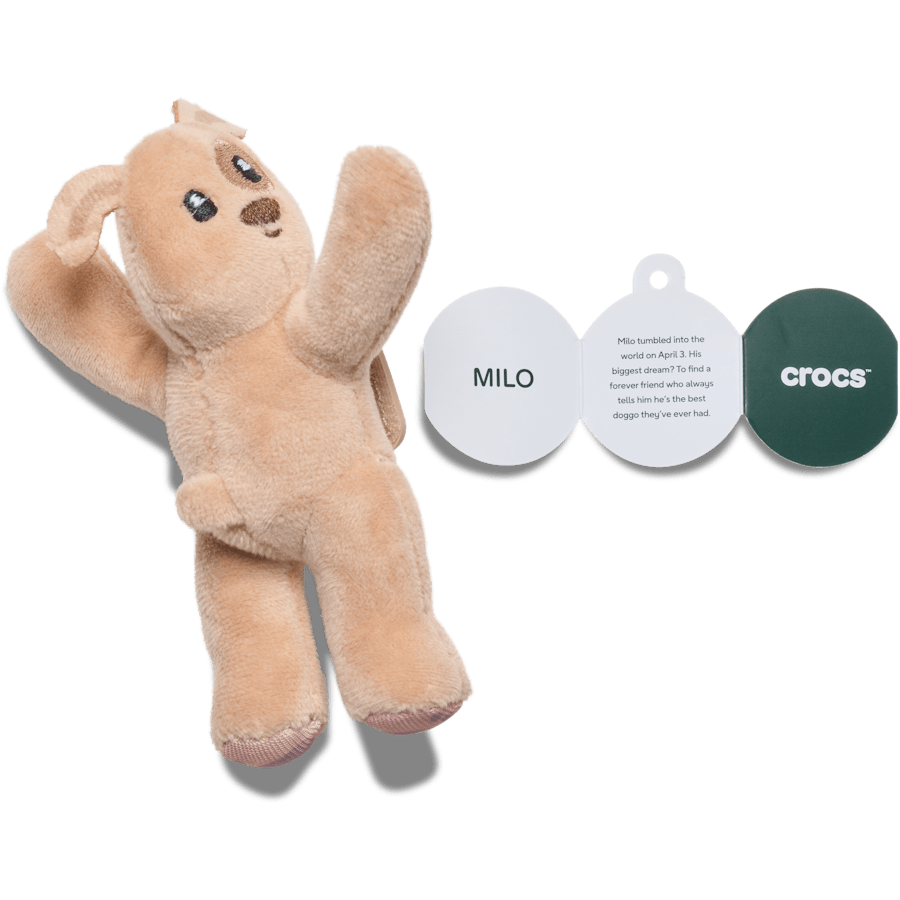 Huggitz Brown Puppy - Custom Angle - Jibbitz Charms