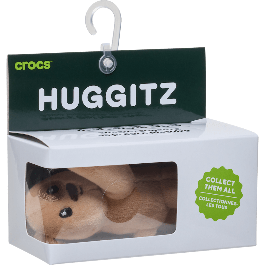 Huggitz Brown Puppy - Charms on packing card - Jibbitz Charms