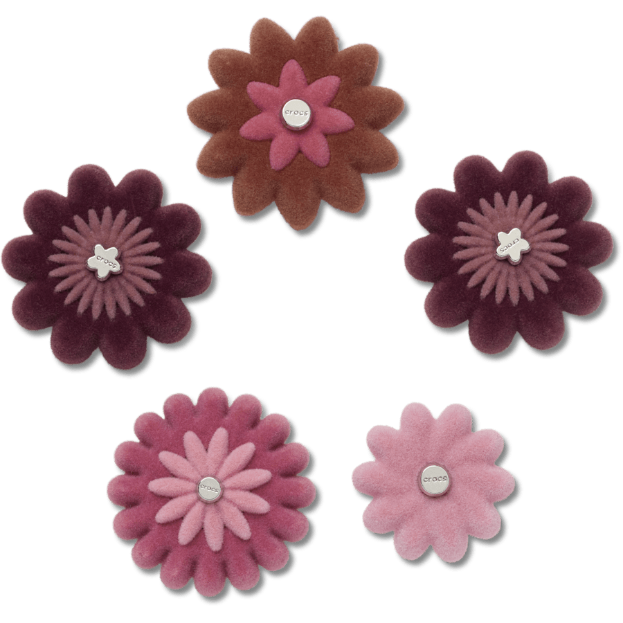Pink Velvet Flower 5 Pack