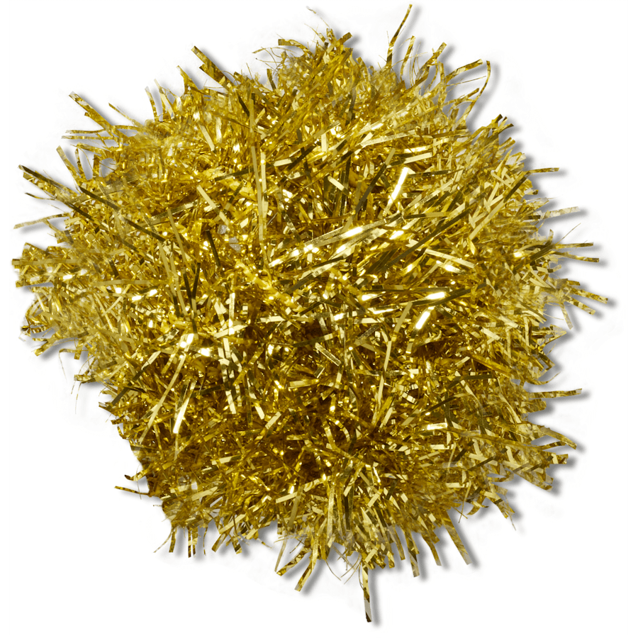 Gold Tinsel Pom - accessoire weergave - Jibbitz Charms