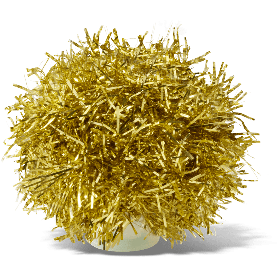 Gold Tinsel Pom - aangepaste hoek - Jibbitz Charms