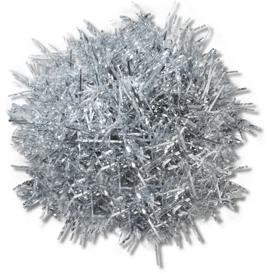 Silver Tinsel Pom - vue accessoire - Jibbitz Charms