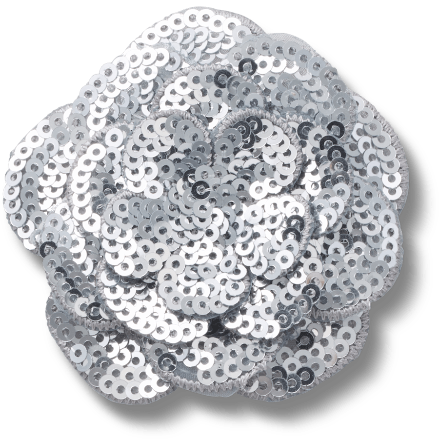 Silver Sequin Flower