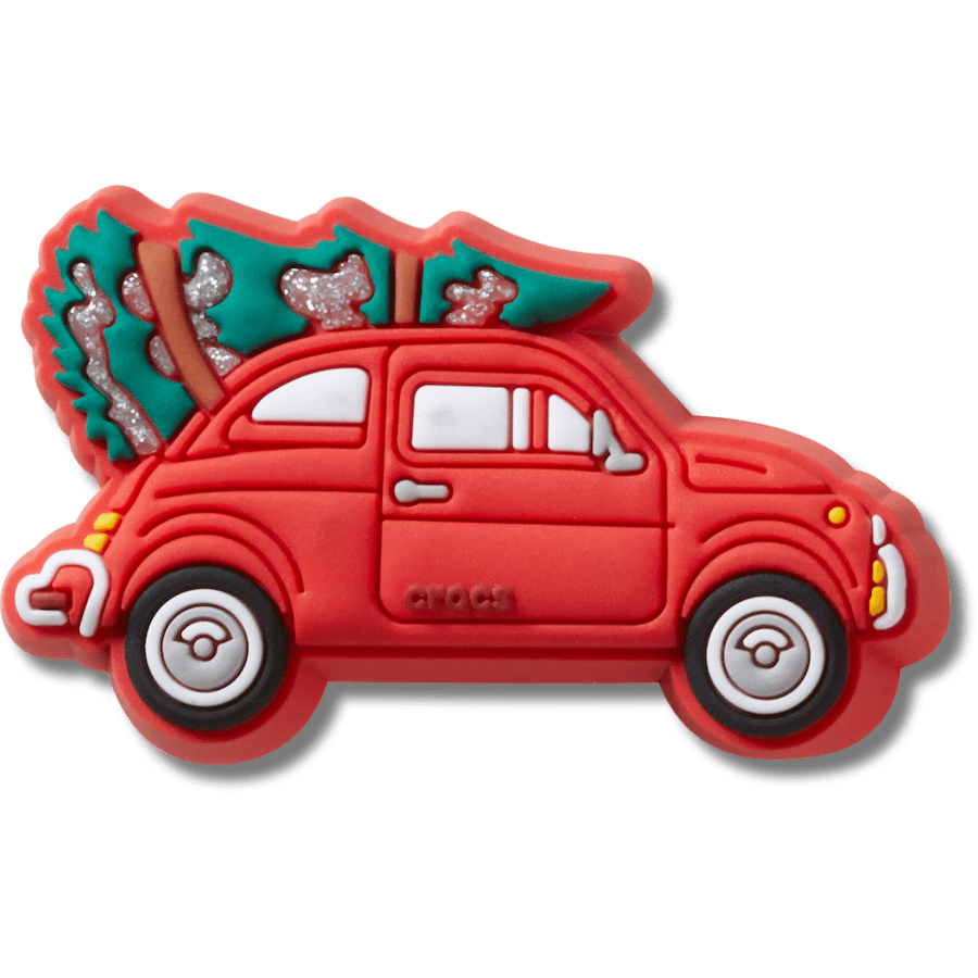 Red Car with Christmas Tree - charm view - Jibbitz Charms