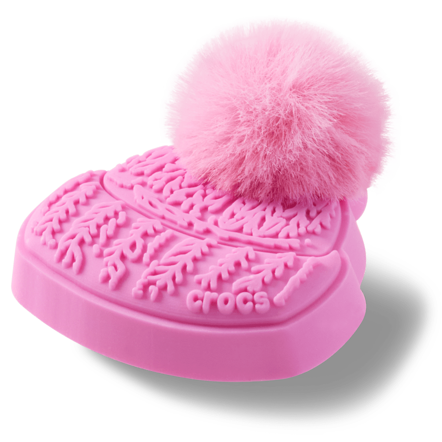 Pink Beanie with Pom Pom - mukautettu kulma - Jibbitz Charms
