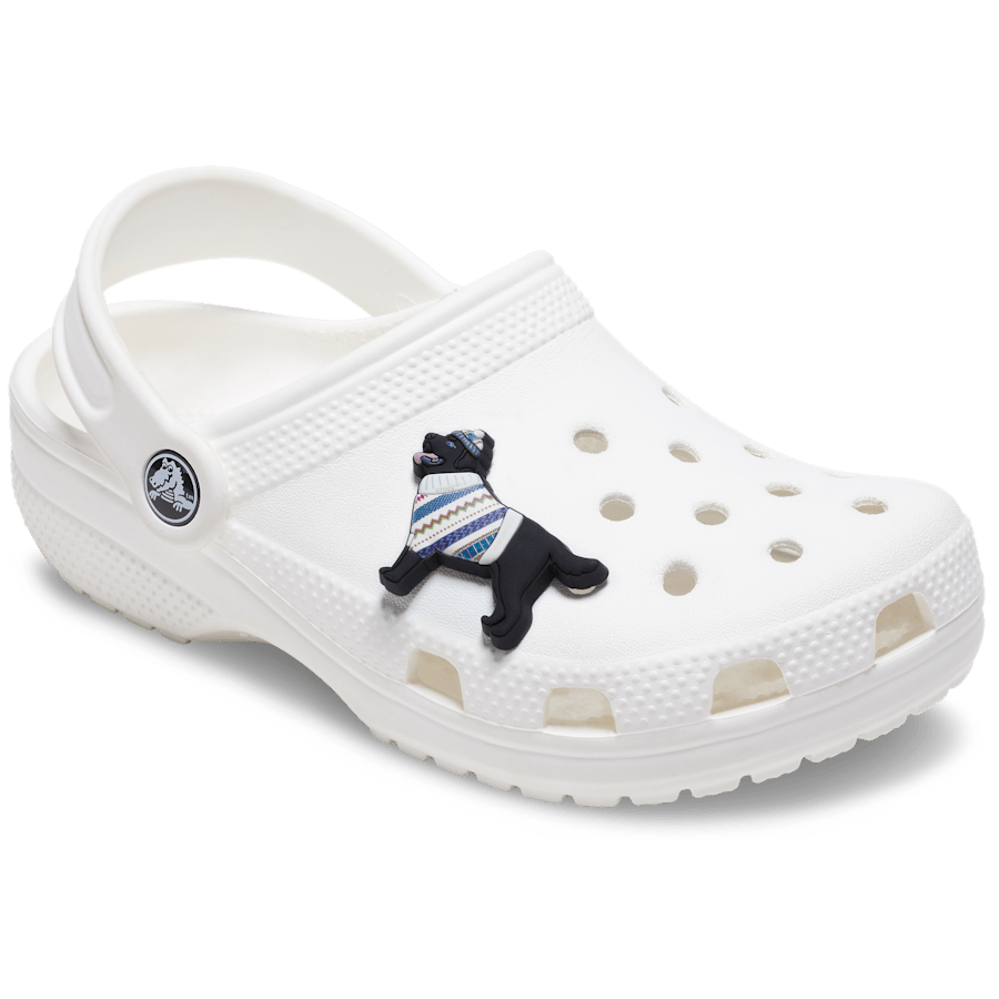 Festive Black Lab - Charm on shoes - Jibbitz Charms