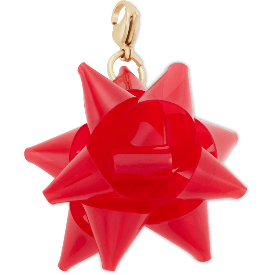 Red Holiday Bow Charm