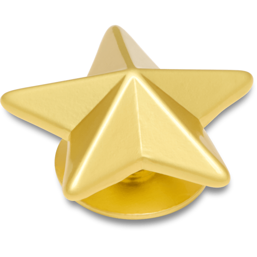 Gold Soft Star - aangepaste hoek - Jibbitz Charms