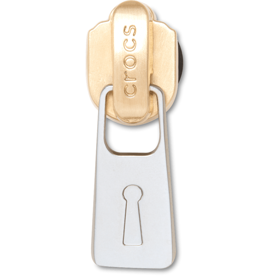 Crocs Gold and Silver Zipper