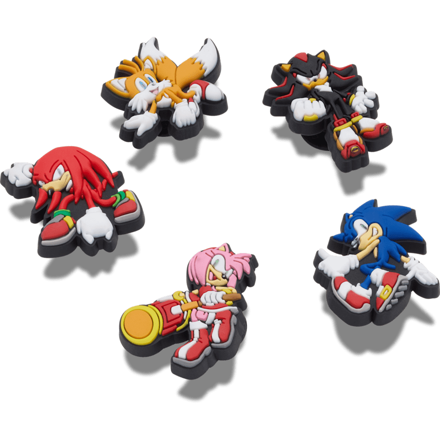 Sonic the Hedgehog 5 Pack - mukautettu kulma - Jibbitz Charms