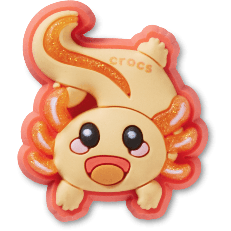  Orange Axolotl Happy Smile - charm view - Jibbitz