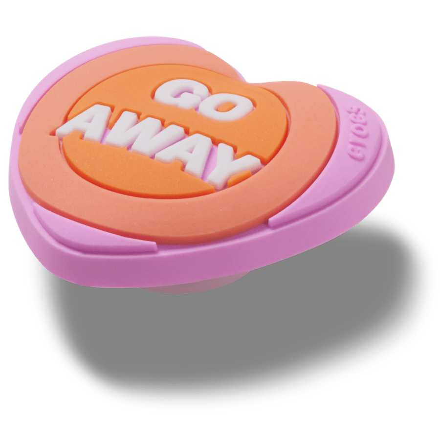  Go Away Heart - charms on shoes - Jibbitz