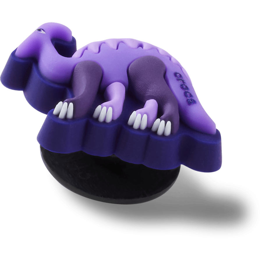  Tiny Purple Dino - charms on shoes - Jibbitz