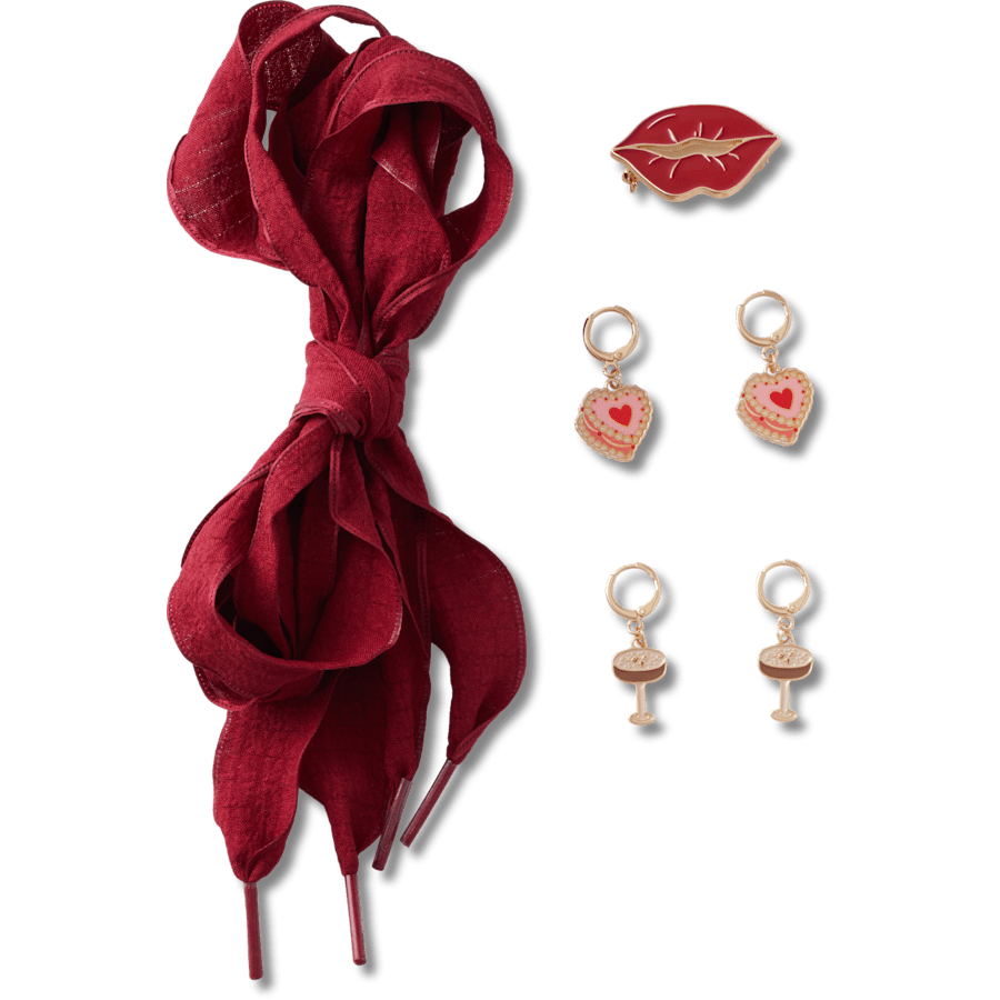  Laces and Lips Charm Kit - charm view - Jibbitz