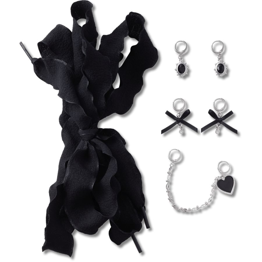  Laces and Dainty Bow Charm Kit - charm view - Jibbitz