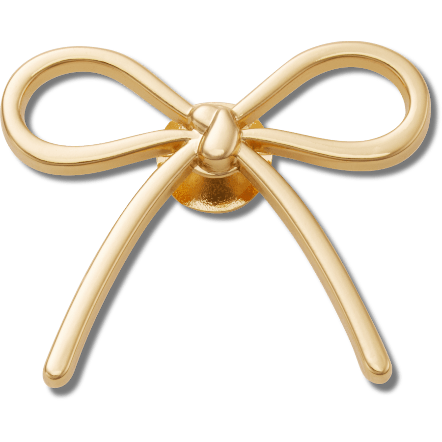  18K Gold Plated Thin Bow - Custom Angle - Jibbitz