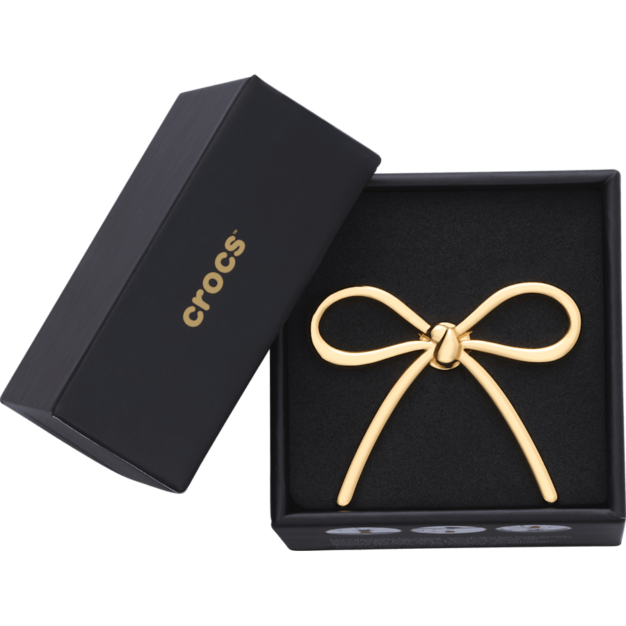  18K Gold Plated Thin Bow - Custom Angle - Jibbitz