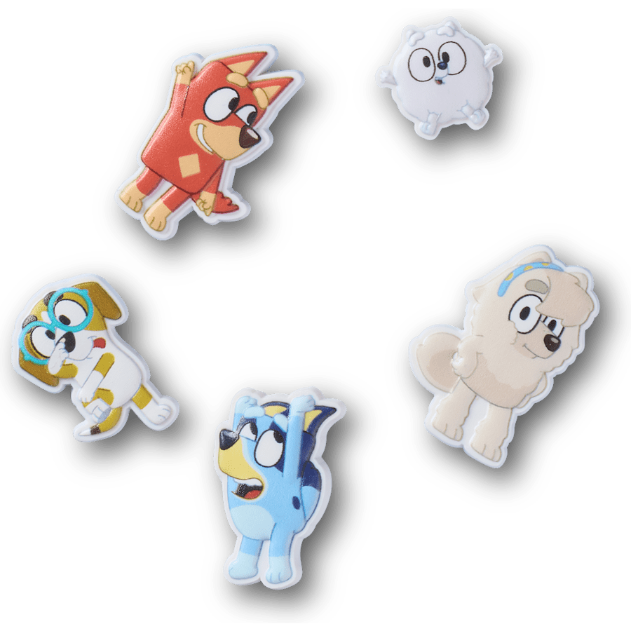 5 Bluey charms - accessoire weergave - Jibbitz Charms