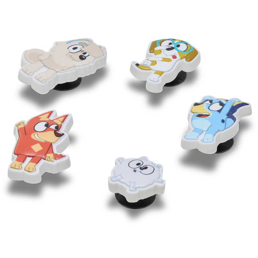 5 Bluey charms - aangepaste hoek - Jibbitz Charms