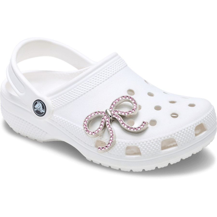 Pink Glittery Bow - charm-on-shoes - Jibbitz Charms